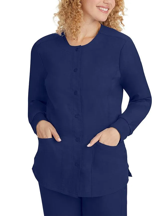 Healing Hands Purple Label Women's Snap Front Daisy Scrub Jacket