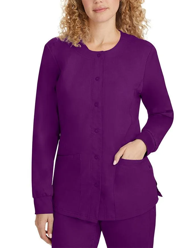 Healing Hands Purple Label Women's Snap Front Daisy Scrub Jacket