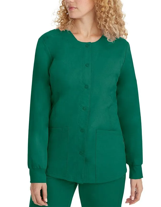 Healing Hands Purple Label Women's Snap Front Daisy Scrub Jacket