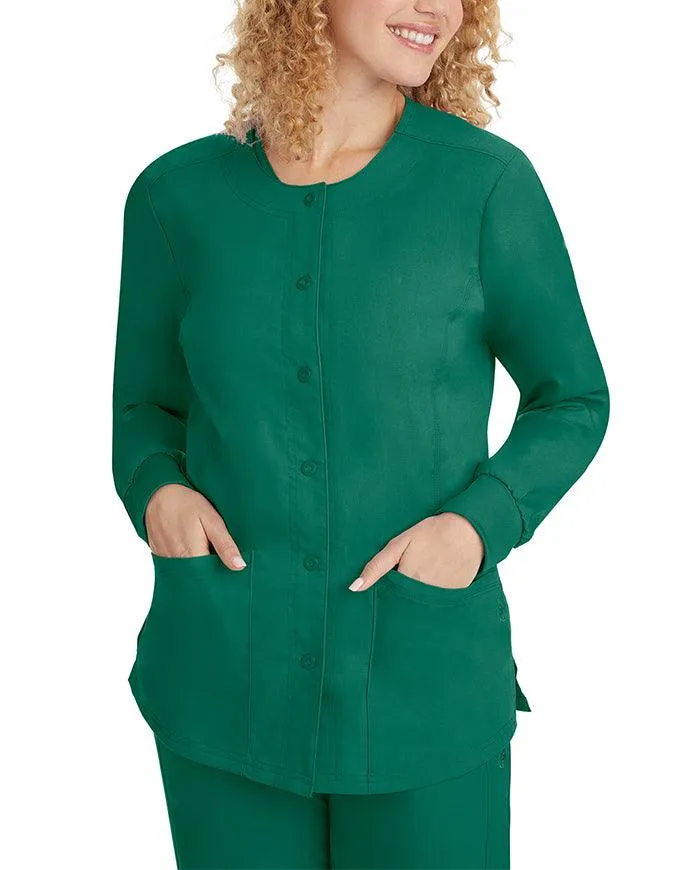 Healing Hands Purple Label Women's Snap Front Daisy Scrub Jacket