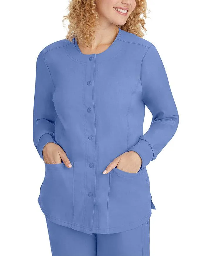 Healing Hands Purple Label Women's Snap Front Daisy Scrub Jacket