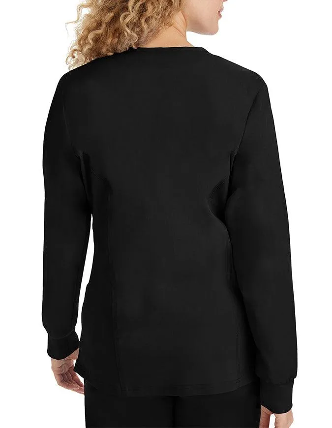 Healing Hands Purple Label Women's Snap Front Daisy Scrub Jacket
