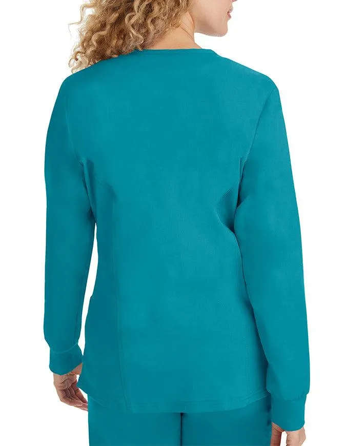 Healing Hands Purple Label Women's Snap Front Daisy Scrub Jacket