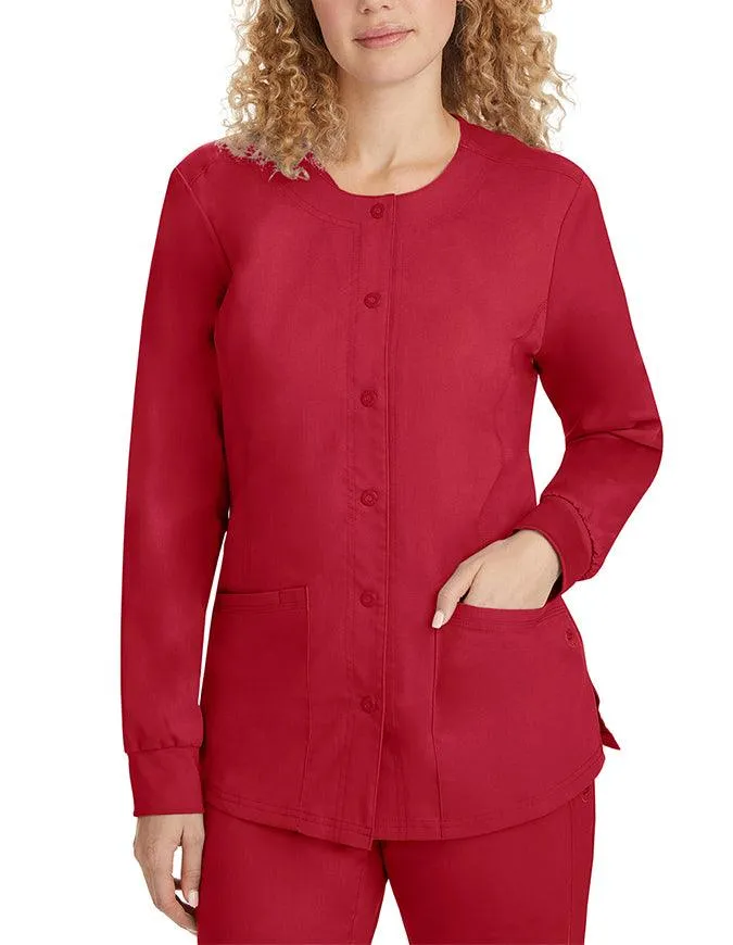 Healing Hands Purple Label Women's Snap Front Daisy Scrub Jacket