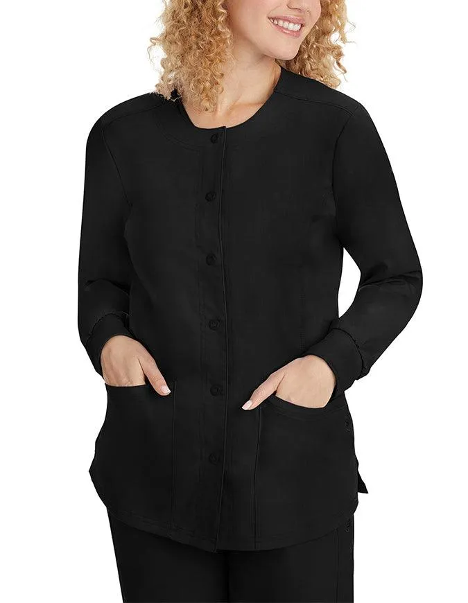 Healing Hands Purple Label Women's Snap Front Daisy Scrub Jacket