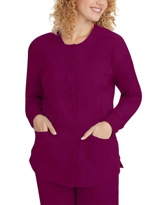 Healing Hands Purple Label Women's Snap Front Daisy Scrub Jacket
