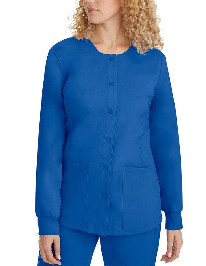 Healing Hands Purple Label Women's Snap Front Daisy Scrub Jacket