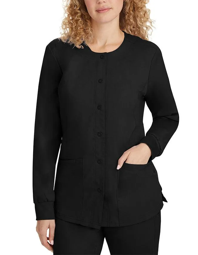 Healing Hands Purple Label Women's Snap Front Daisy Scrub Jacket