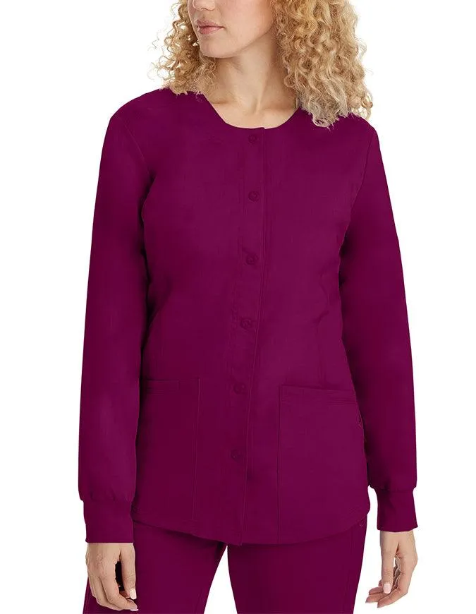 Healing Hands Purple Label Women's Snap Front Daisy Scrub Jacket