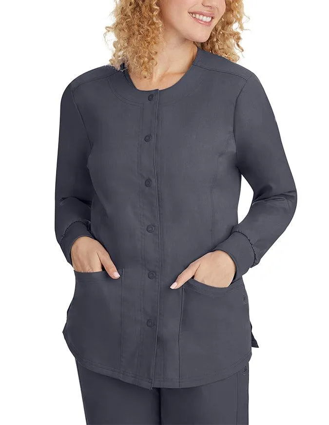 Healing Hands Purple Label Women's Snap Front Daisy Scrub Jacket