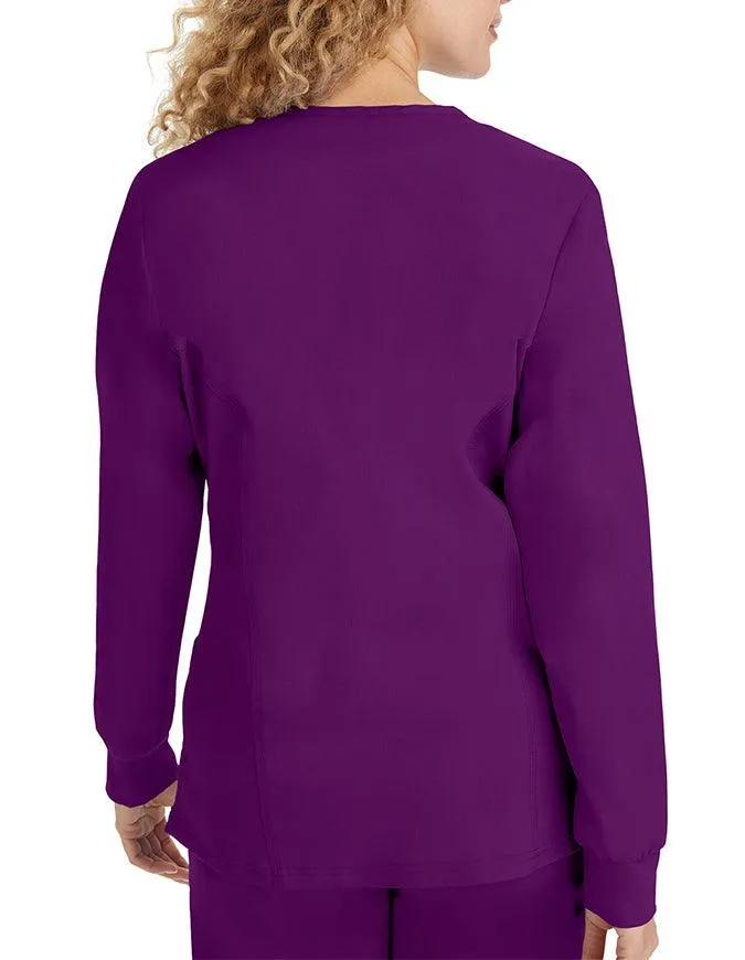Healing Hands Purple Label Women's Snap Front Daisy Scrub Jacket
