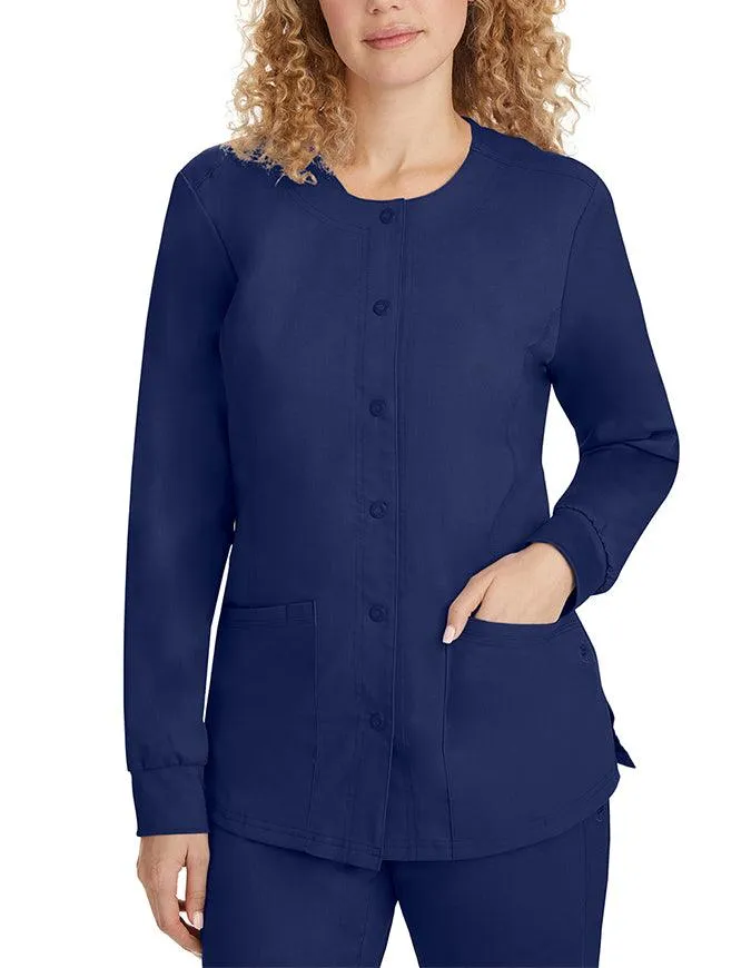 Healing Hands Purple Label Women's Snap Front Daisy Scrub Jacket