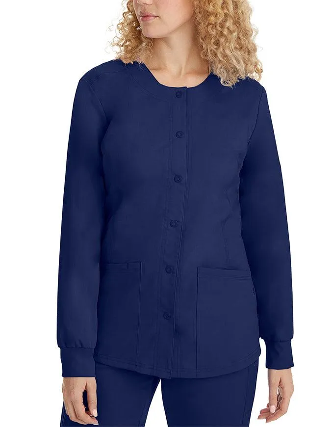 Healing Hands Purple Label Women's Snap Front Daisy Scrub Jacket