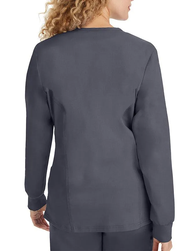 Healing Hands Purple Label Women's Snap Front Daisy Scrub Jacket