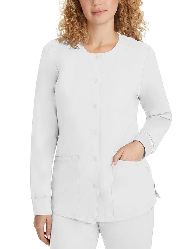 Healing Hands Purple Label Women's Snap Front Daisy Scrub Jacket