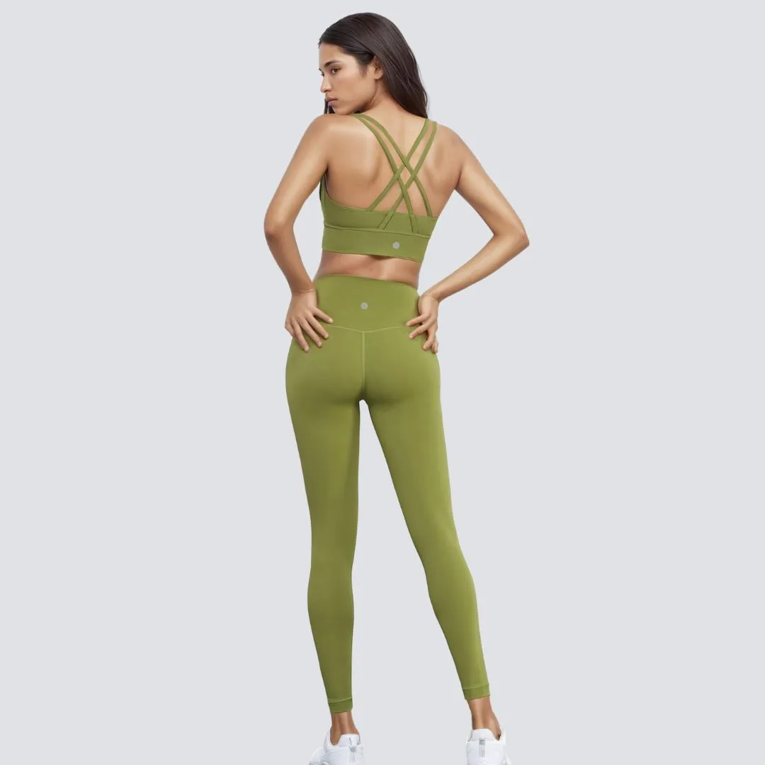 High-Rise Soft Leggings - Green