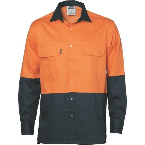 HiVis 3 Way Cool-Breeze Cotton Shirt - Long sleeve - 3938