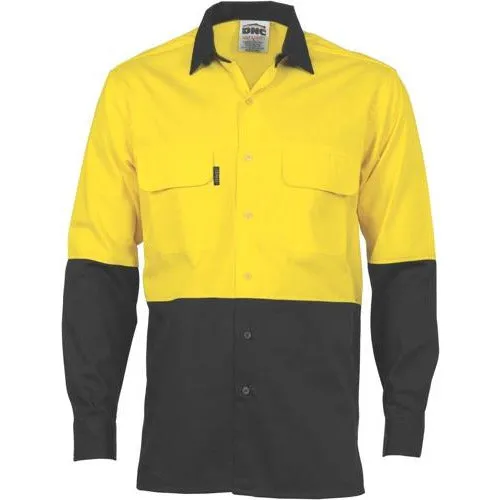 HiVis 3 Way Cool-Breeze Cotton Shirt - Long sleeve - 3938