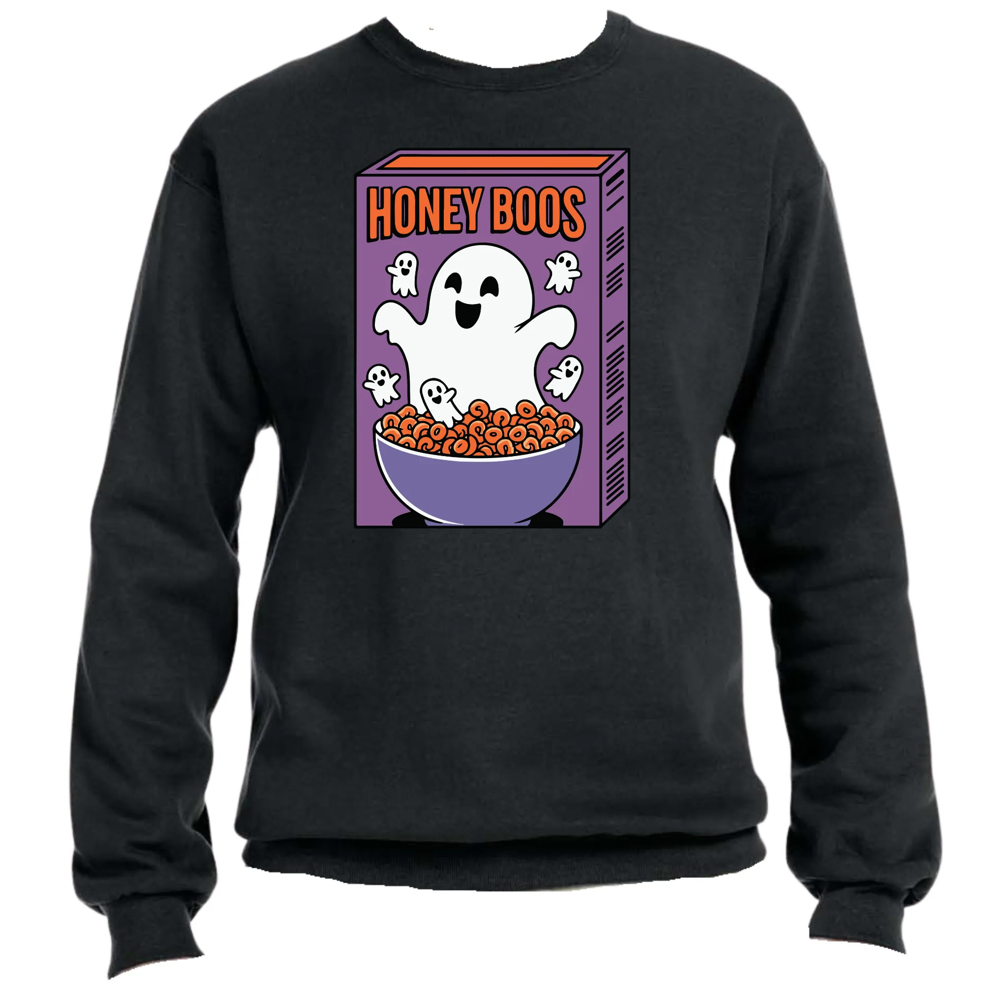 Honey Boo Cereal Halloween Sweatshirt | Easy Ready-to-Press, Custom Spooky Apparel