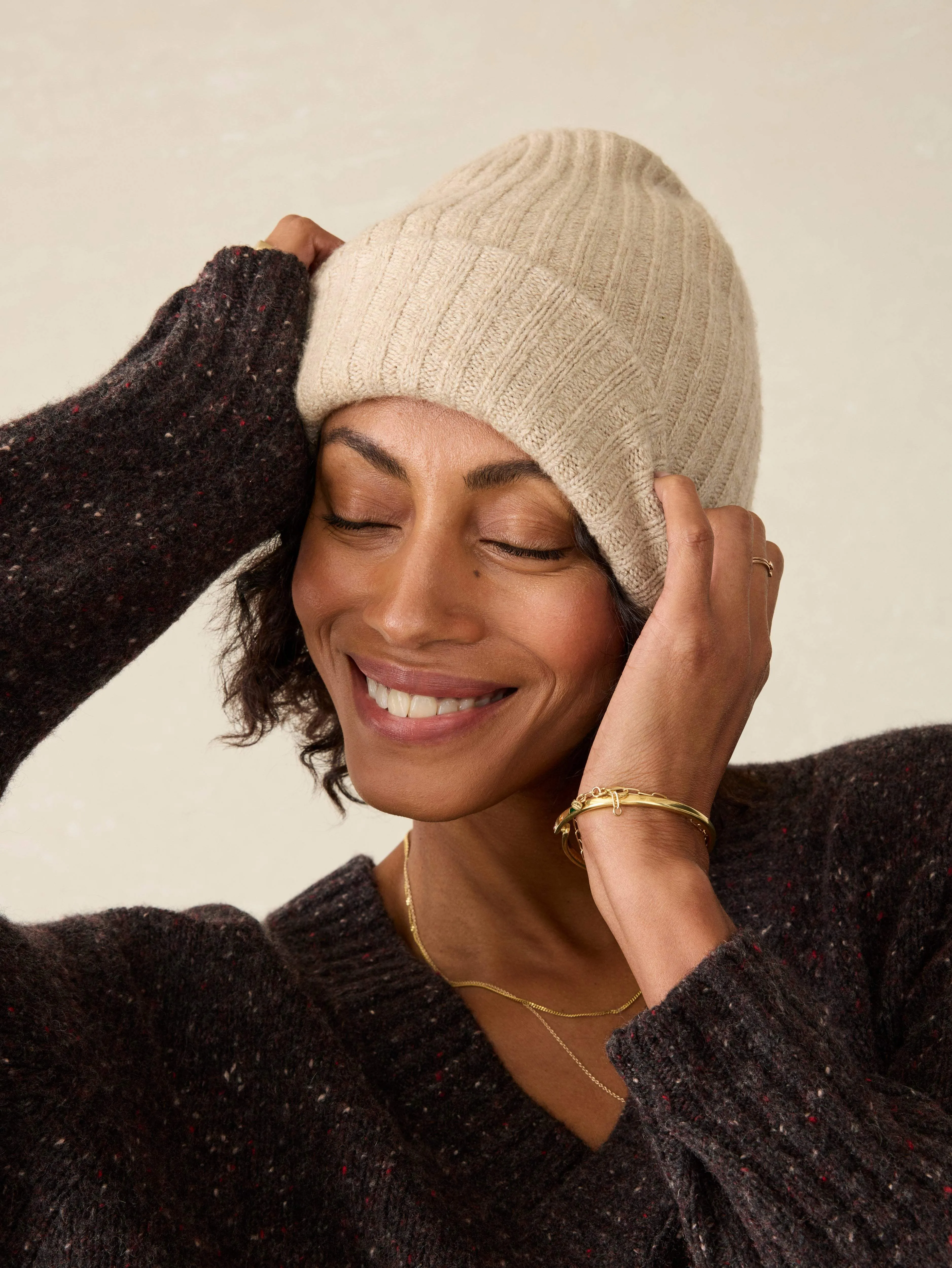 Jackson Slouchy Rib Beanie - Oatmeal Heather