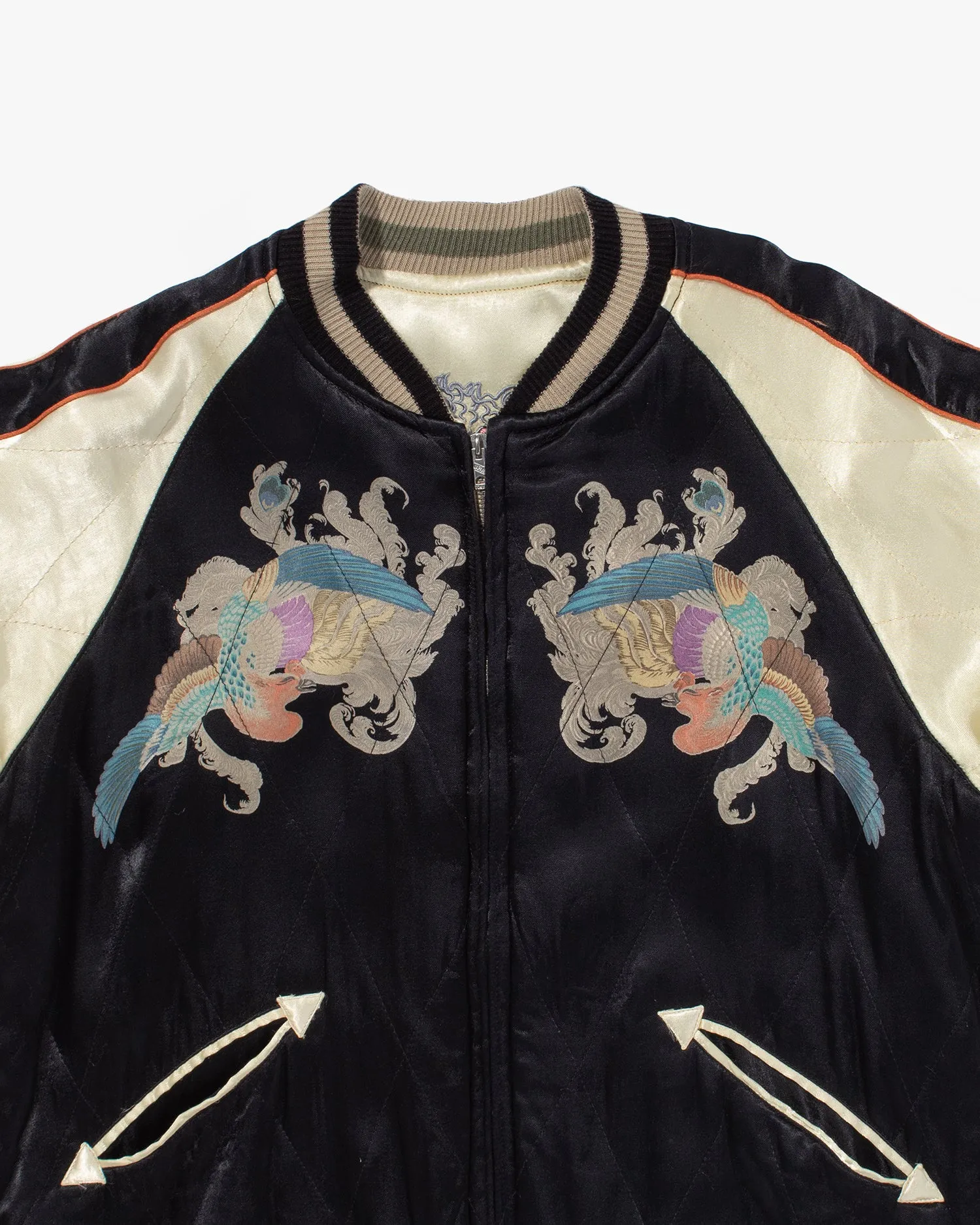 Japanese Repro Souvenir Jacket, Reversible, Gold with Dragon - M