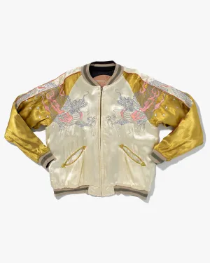 Japanese Repro Souvenir Jacket, Reversible, Gold with Dragon - M