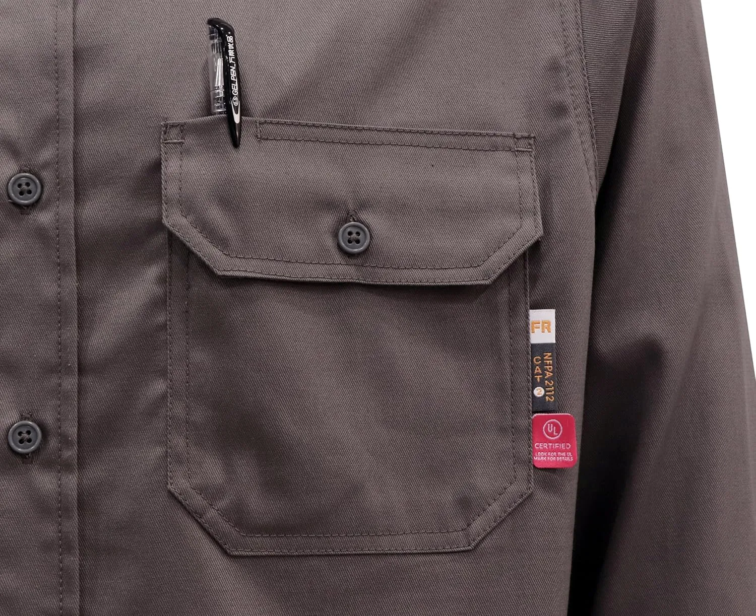 KONRECO FR Shirts for Men Fire Resistant Button Down Work Shirt 100% Cotton 6.5oz Lightweight Welding Shirts