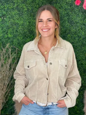 Kyndall Cropped Corduroy Jacket