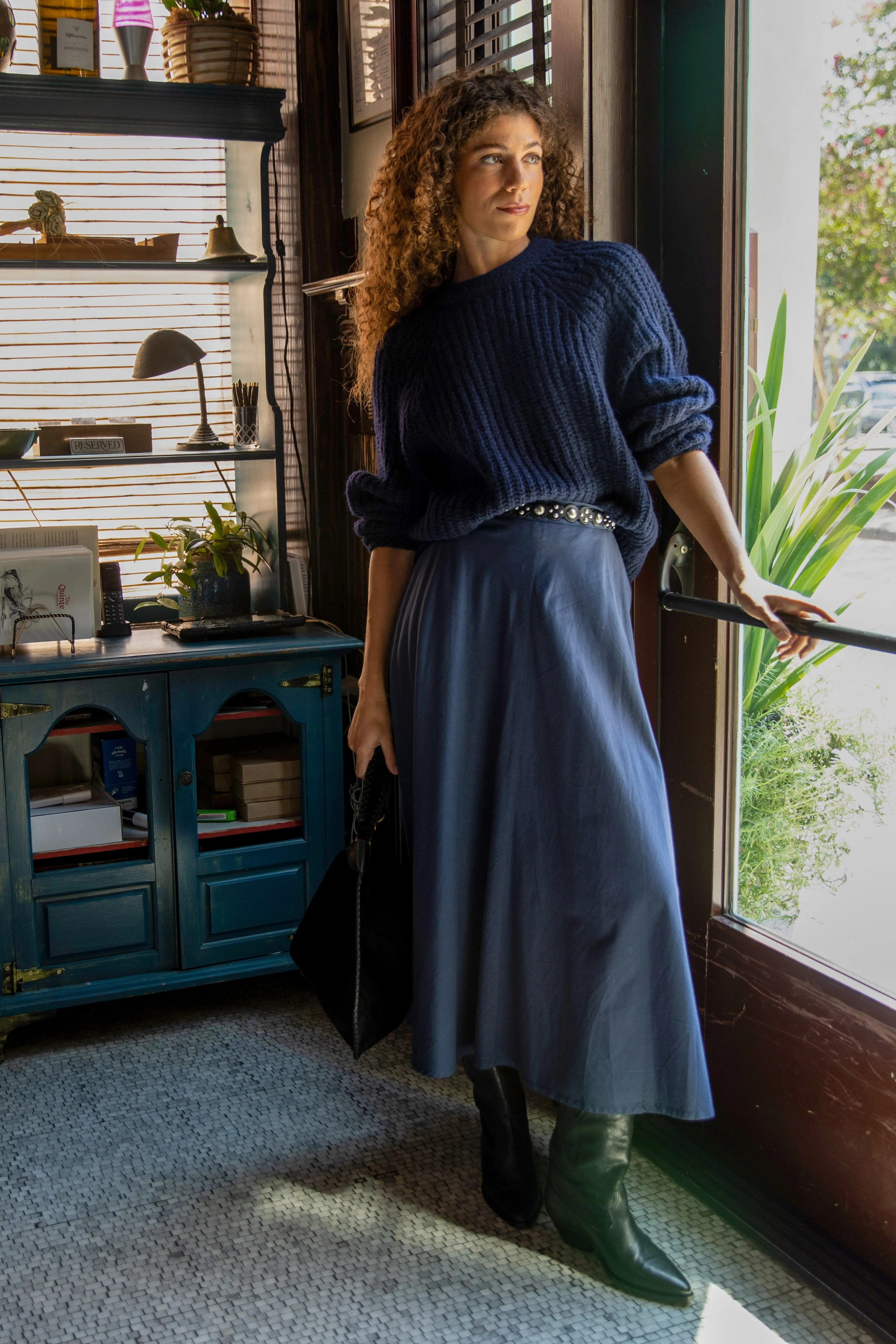 Landrey Sweater in Navy Blue
