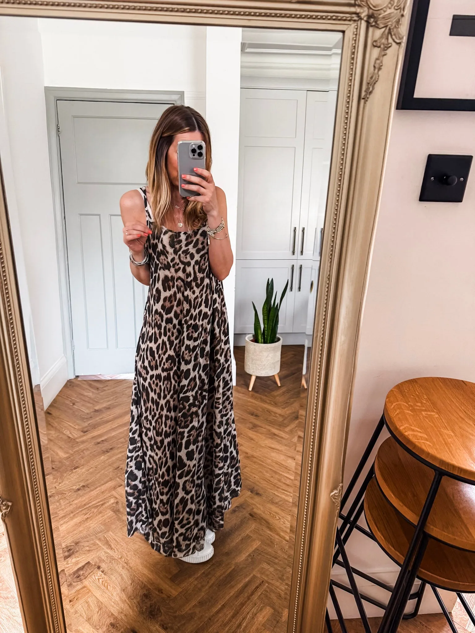 Leopard Cotton Beach Dress