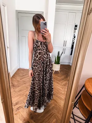 Leopard Cotton Beach Dress
