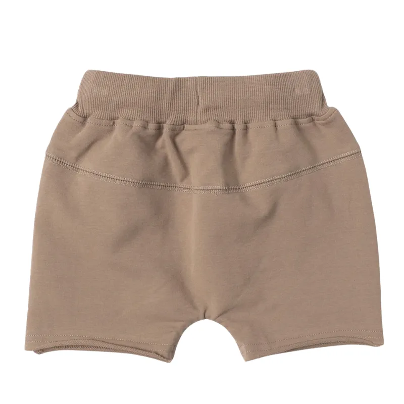 Little Bipsy - Raw Edge Harem Shorts in Taupe (7)