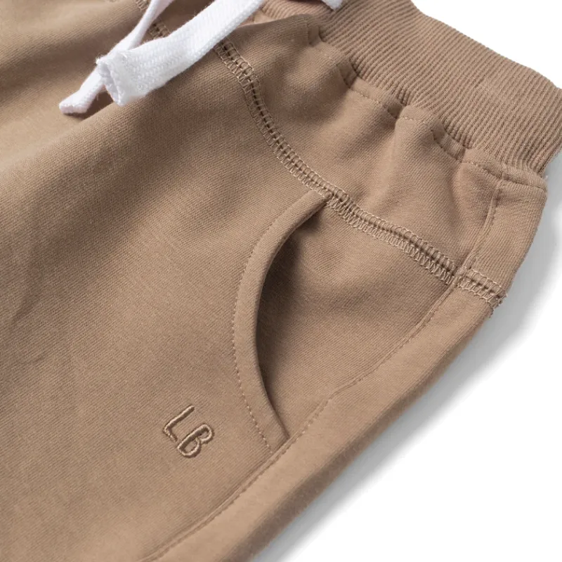 Little Bipsy - Raw Edge Harem Shorts in Taupe (7)