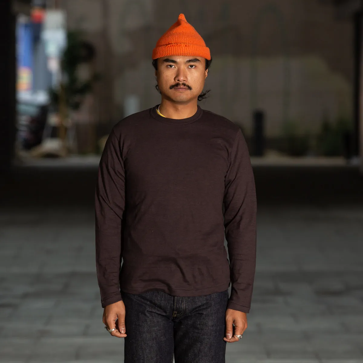 Long Sleeve Crew Neck Tee - Black