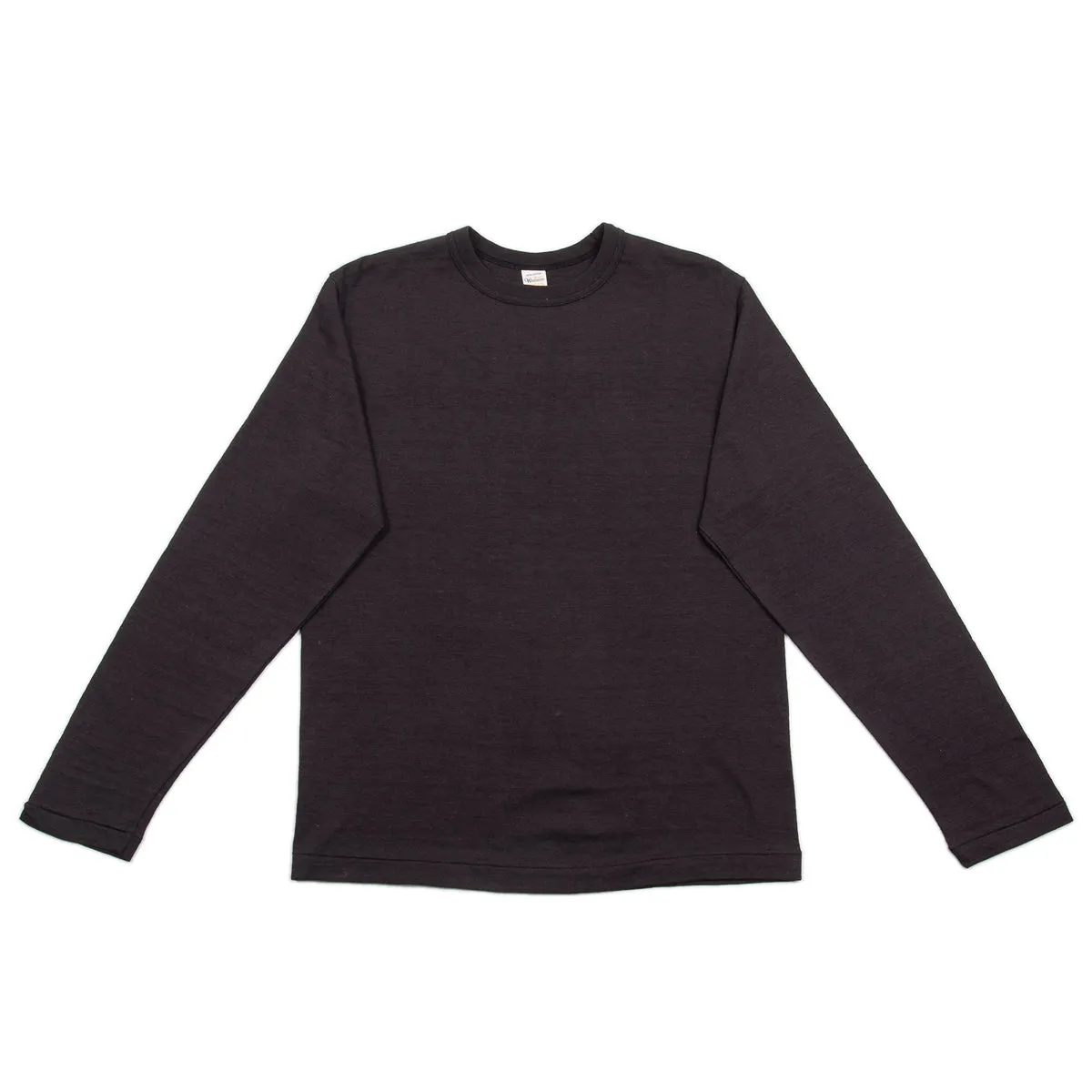 Long Sleeve Crew Neck Tee - Black