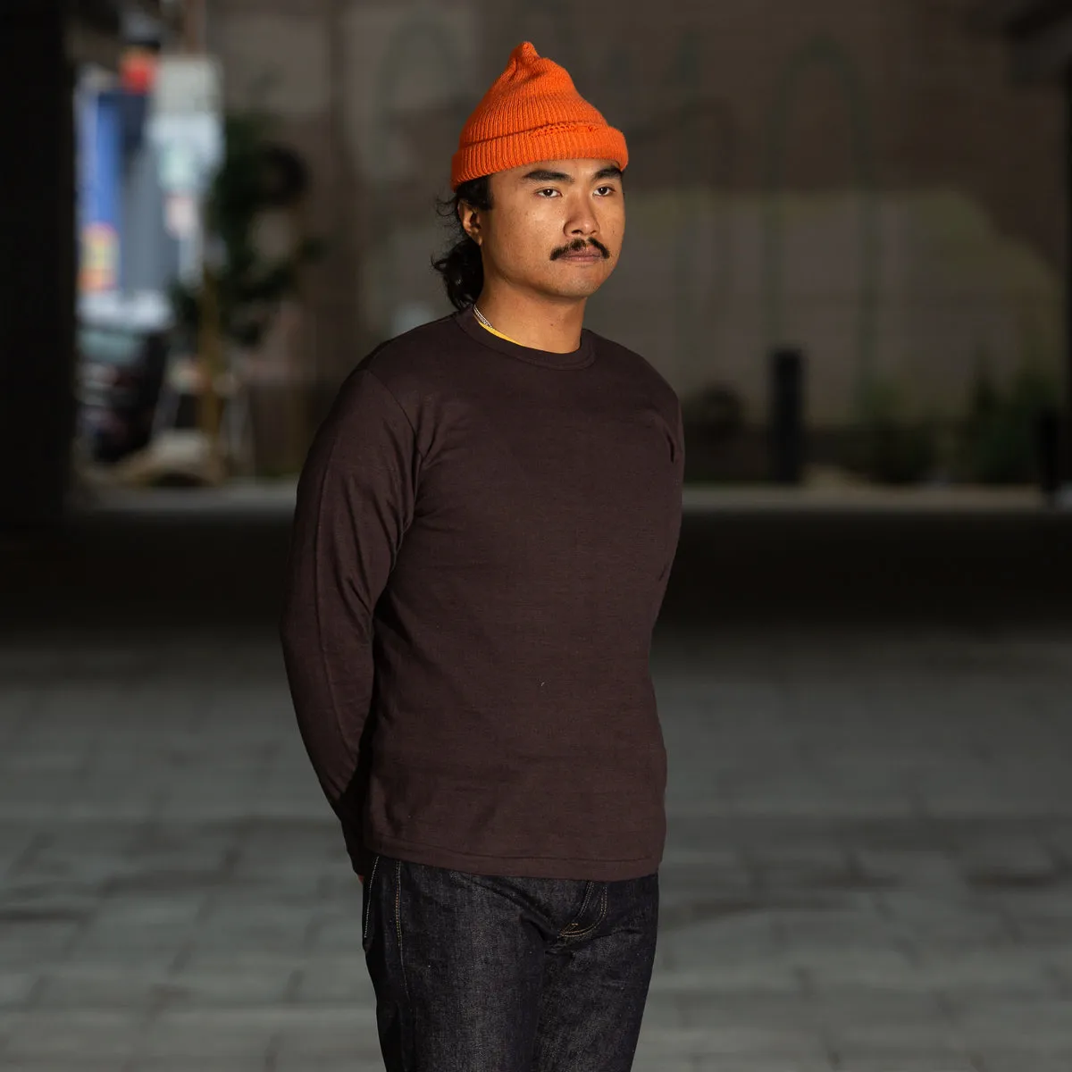 Long Sleeve Crew Neck Tee - Black