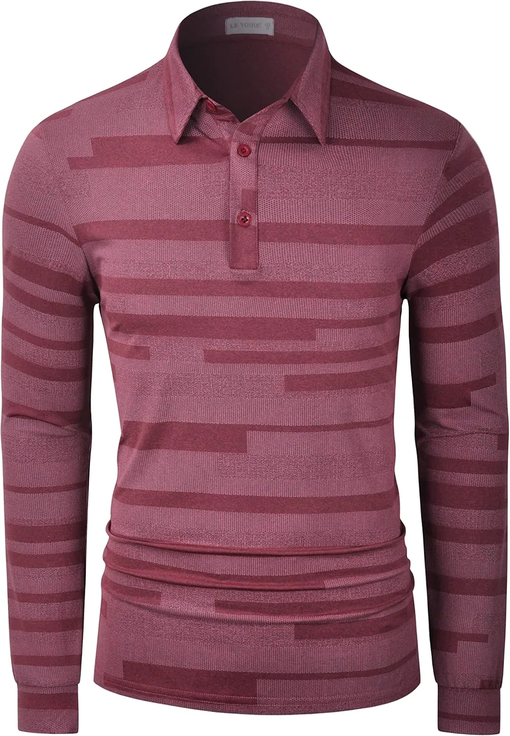 Long Sleeve Polo Shirts for Men Casual Dress Polo Tee Shirts Lightweight Quick Dry Collared Golf Shirt