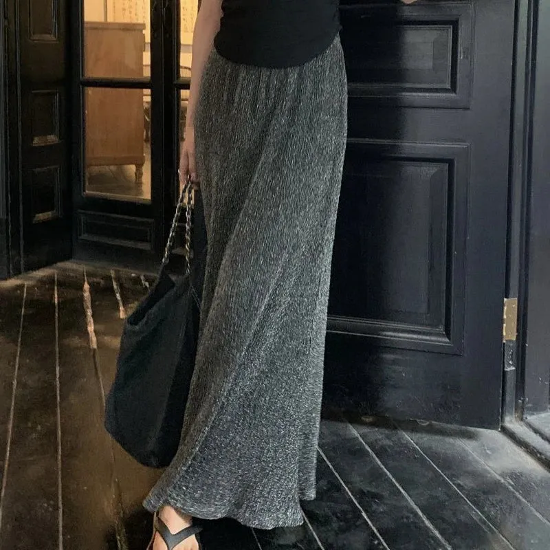 LVSANW Trumpet Skirt Women High Waist Temperament Vintage Fashion Simple Summer French Style Leisure Daily Stylish Charming Cozy Ladies