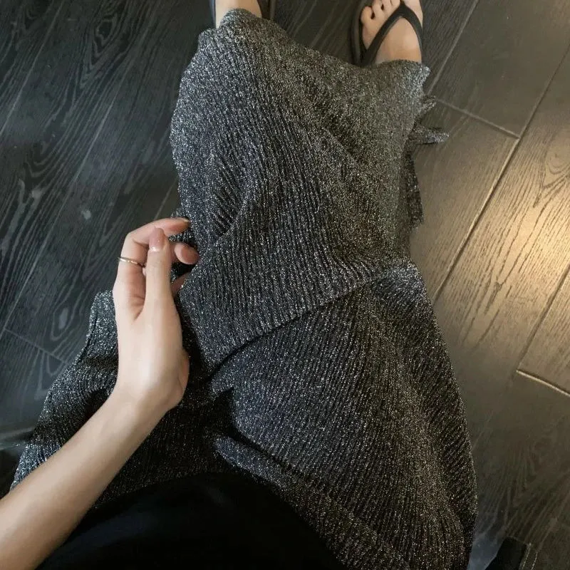 LVSANW Trumpet Skirt Women High Waist Temperament Vintage Fashion Simple Summer French Style Leisure Daily Stylish Charming Cozy Ladies