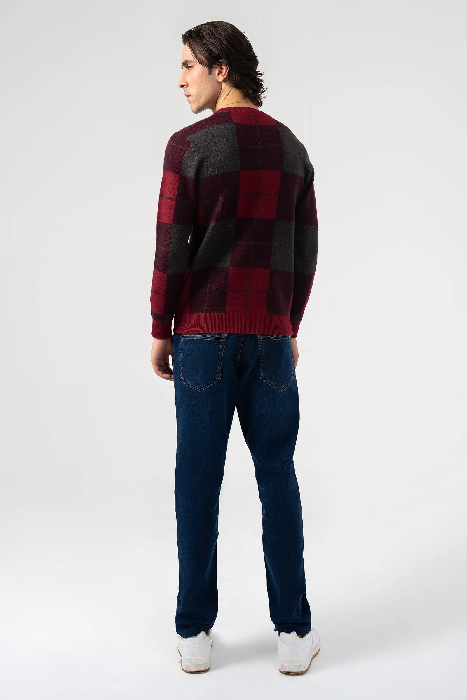 Maroon V Neck Sweater