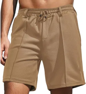 Mens Casual Shorts Flat Front Slim Fit Durability and Comfortable High Waist Shorts 2025 Summer