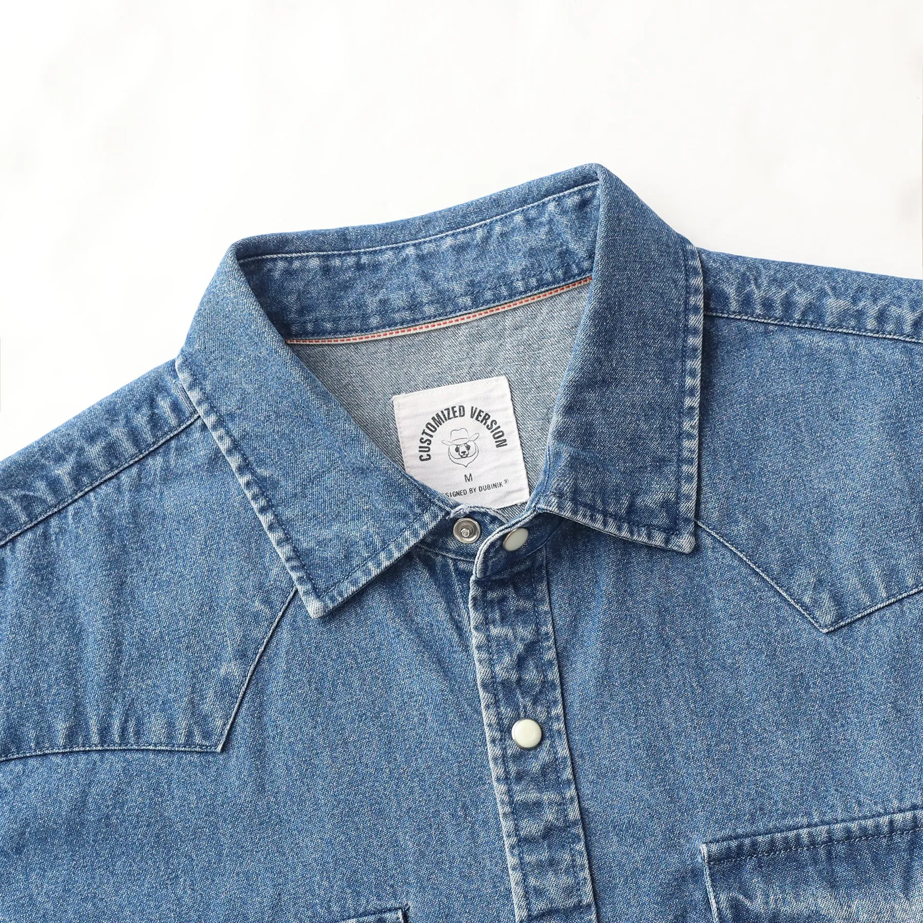 Men's cotton long sleeve denim shirt #4601