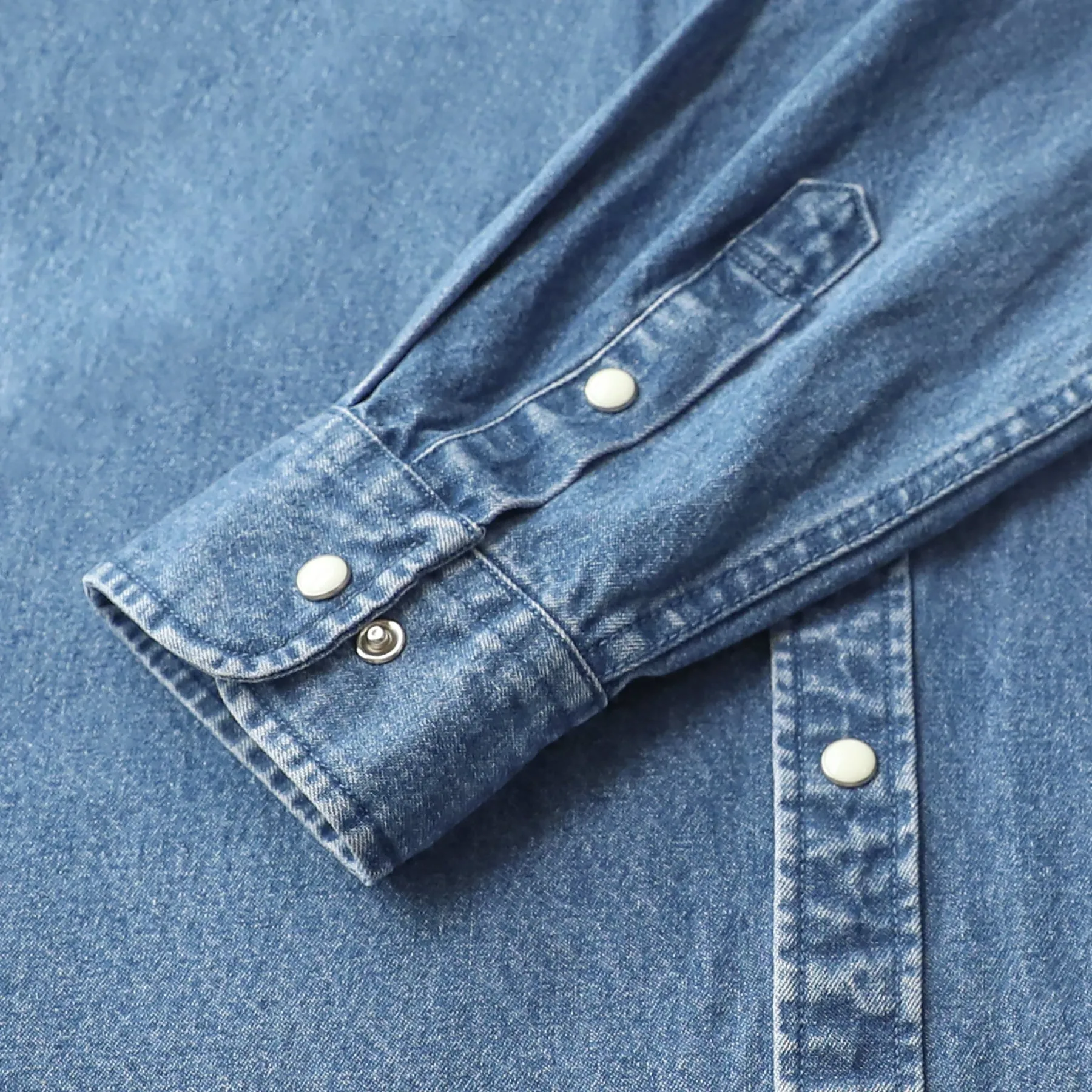 Men's cotton long sleeve denim shirt #4601