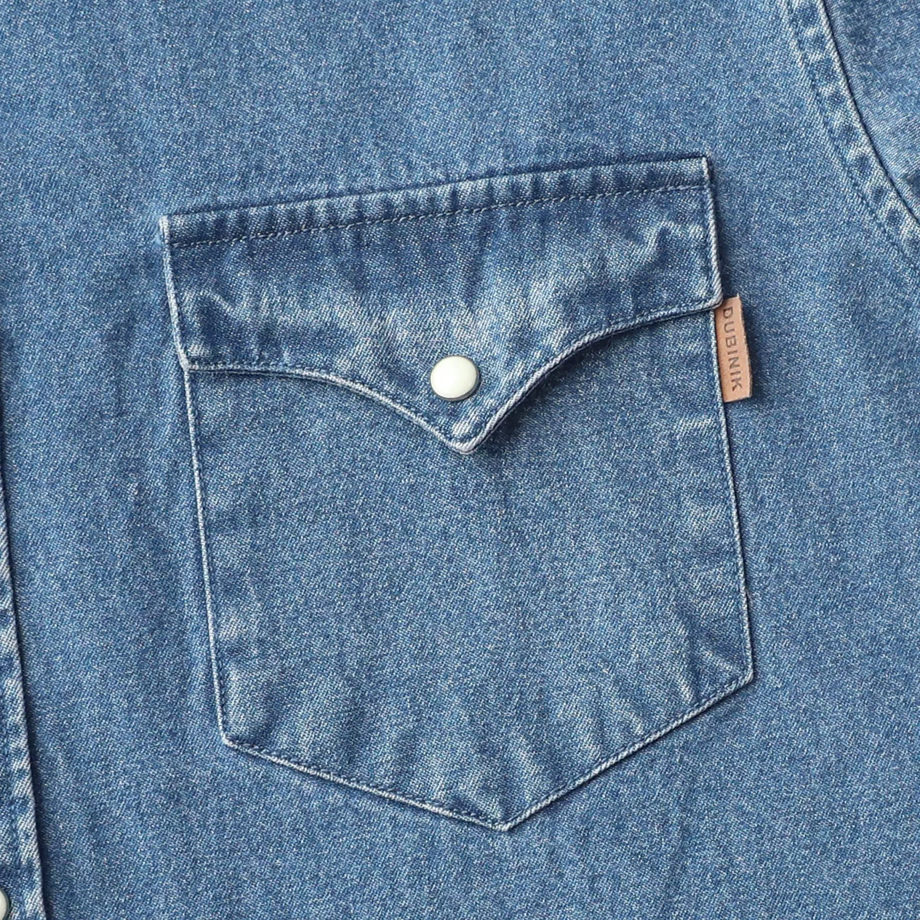 Men's cotton long sleeve denim shirt #4601
