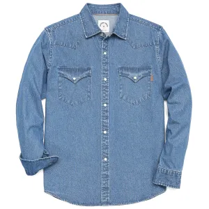 Men's cotton long sleeve denim shirt #4601