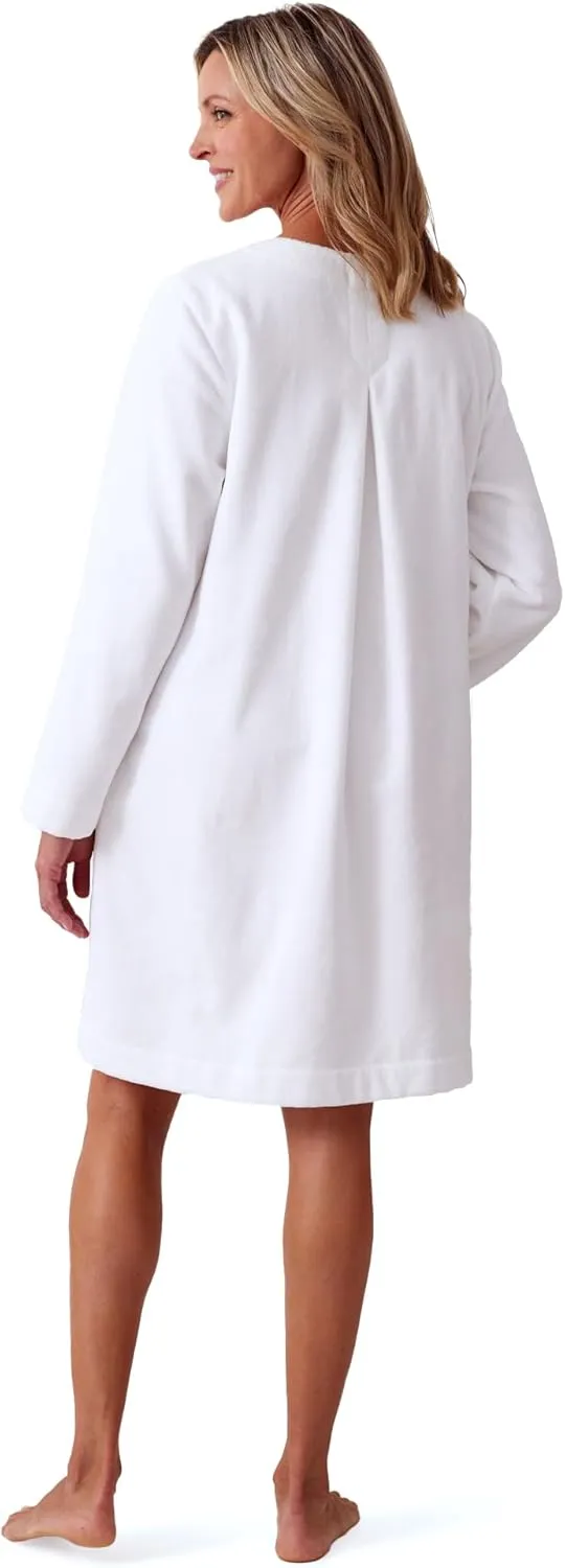 Miss Elaine Women's Terry Short Robe, Side Pockets, Comfortable Loungewear