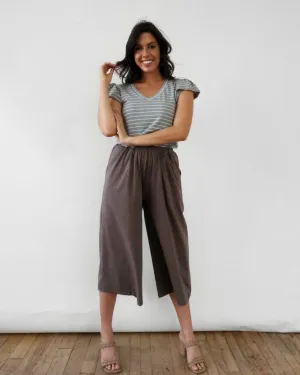 MOANA cropped pants in Mushroom