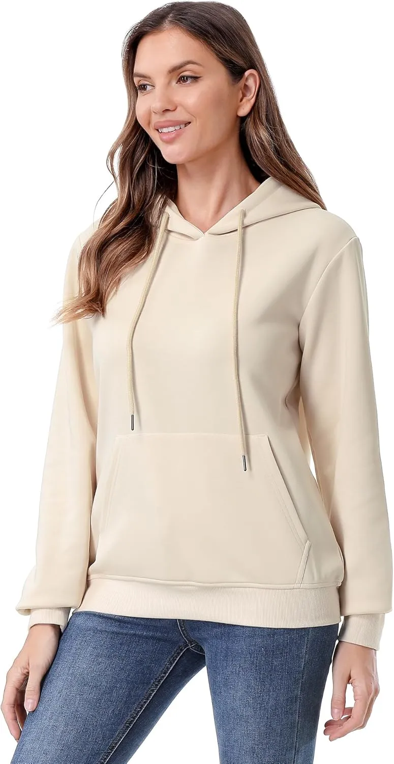 MOERDENG Women's Lightweight Active Hoodie Soft and Comfortable Hooded Sweatshirt for Sport Running Workout