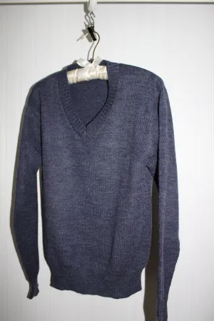Munsingwear Wool Sweater Denim Blue Pullover Men Medium USA