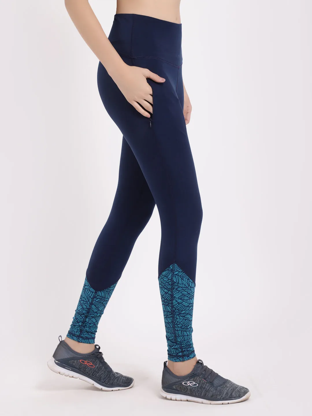Navy Cellular Print Style Diva Leggings